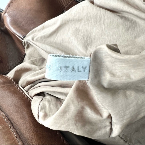 MARNI Balloon Dark Mustard Patented Leather w Brown Leather Top Handle Satchel - Picture 9 of 16